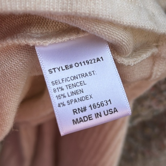 NWT Calme by Johnny Was Tunnel Drawstring Cropped Sweater in Ecru - Picture 7 of 7